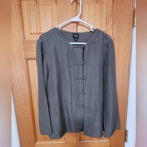 Eileen Fisher Silk and Linen cardigan Medium